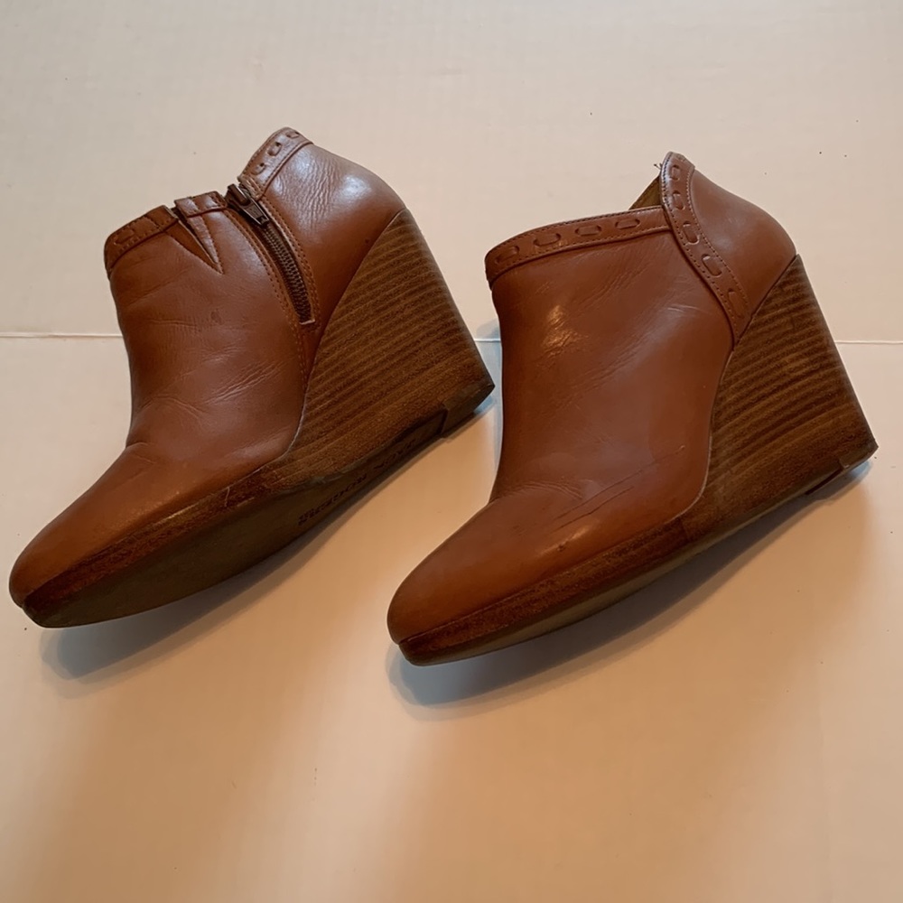 Jack Rogers Women’s Leather Upper Wedge Booties